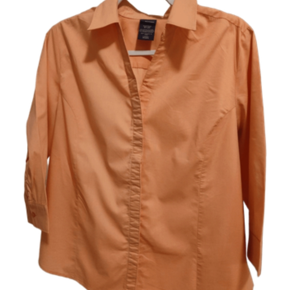 Basic Editions Light Peach Button Down Shirt